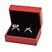 Produktbild Schmuckschatulle SchmuckkäStchen Schmuckaufbewahrung Schmuck Veranstalter Ring-Geschenkbox Kleine Pappkartons Hübsche Aufbewahrungsboxen Schmuckaufbewahrung red