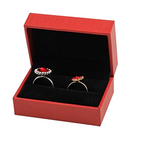Preisvergleich Produktbild Schmuckschatulle SchmuckkäStchen Schmuckaufbewahrung Schmuck Veranstalter Ring-Geschenkbox Kleine Pappkartons Hübsche Aufbewahrungsboxen Schmuckaufbewahrung red