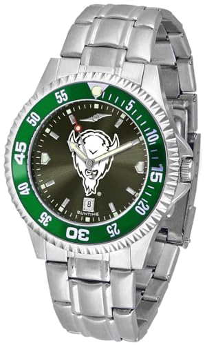 SunTime Men's Collegiate Competitor 40mm Watch - Marshall Thundering Herd with 20mm Stainless Steel Band - AC Color Bezel