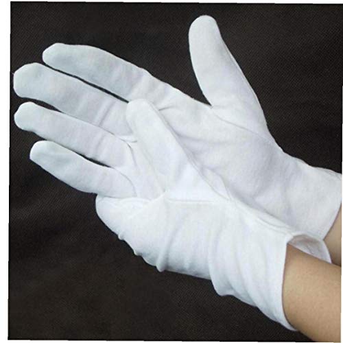 Preisvergleich Produktbild Oulensy Schutzrutschfeste Handschuhe WeißEn Baumwollhandschuhe Reinraum Hygiene Arbeitshandschuhe Industrie Schmuck Hausarbeit Reinigungshandschuhe