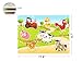 Wooden Puzzles Farm Chunky Baby Puzzles Peg Board, Full-Color Pictures for Preschool Educational Jigsaw Puzzles, 7Pieces