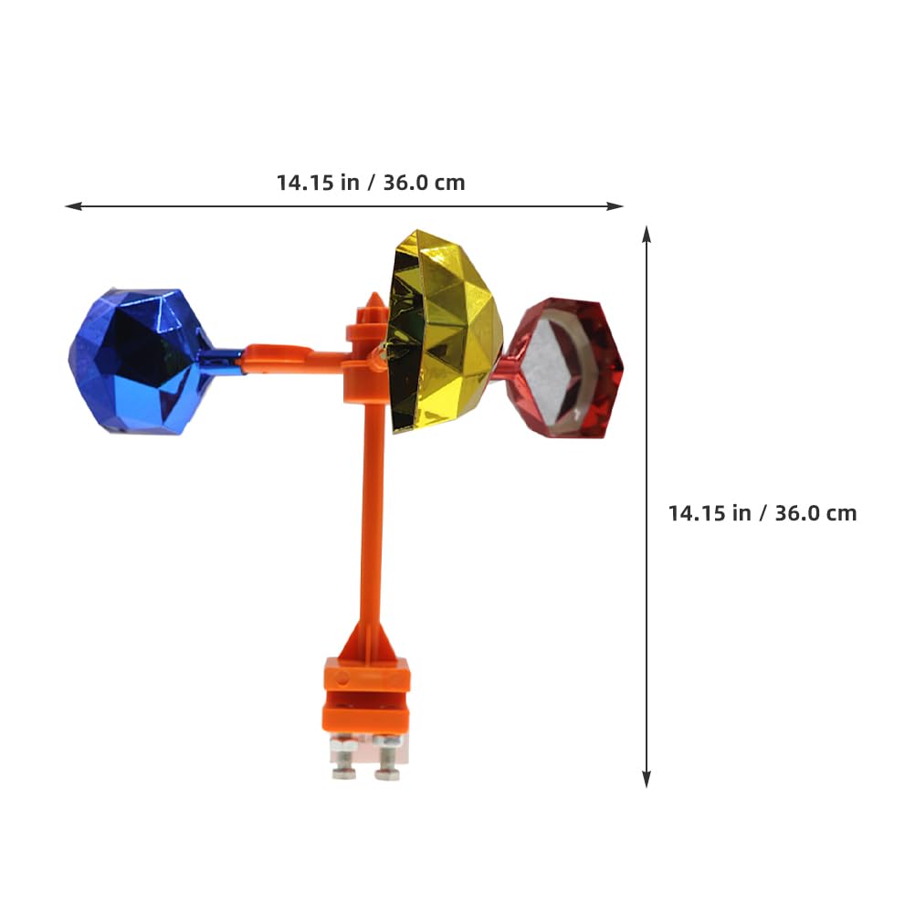 UPKOCH Ahuyentador Pajaros Solar Giratorio 360° Molinillo Reflectante para Jardín Y Huerto con Base Resistente Y Carcasa Robusta para Protección De Plantas