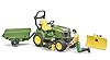 bruder 62104 - bworld trattore John Deere con rimorchio e giardiniere, trattore, figura giocattolo #3