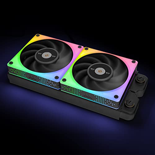 Image of Thermaltake TOUGHFAN 14 RGB Radiator Fan 3 Pack, 16.8 Million RGB Lighting, Max Air Flow 107 CFM, CL-F136-PL14SW-A