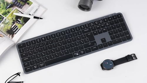 Miniatura 7 de Keychron Teclado Inalámbrico B6 Pro Ultra Delgado Full Size Layout Italiano Iso Qwerty, Configurable Zmk, Teclas Pbt, 3 Modos 2,4 Ghz Bluetooth Cableado, Compatible Con Win Mac Linux, Gris Espacial