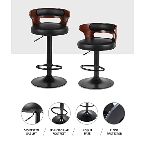 image for Artiss Bar Stools Stool Set of 2 Adjustable Kitchen Swivel Counter Bar