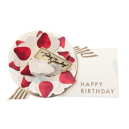 GreetingLife(グリーティングライフ) バースデーポップアップカード ケーキ ショートケーキ LY-38