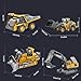 RC Excavator and Dump Truck Toy Set,2025 New 2.4ghz Remote Control Construction Vehicle Set,Alloy Material, with Cool Lights and Sounds (Excavator)