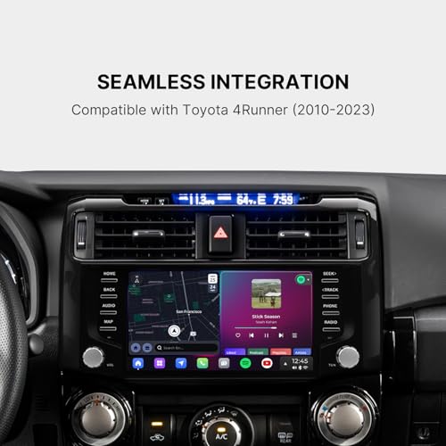 Image of Head Unit for Toyota 4Runner 2010-2023 with Carplay & Android Auto, 8GB+256GB, Android 13, HD Video Output, 9'' QLED Screen, Mirror Link, AM /FM Radio, 4G LTE /5G WiFi, Gyroscope, DTS