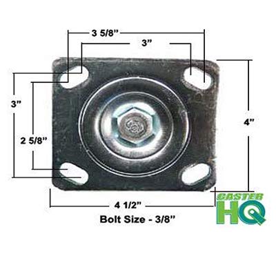 8" X 2" High Temperature Phenolic Wheel Rigid Caster - 900 lbs Capacity