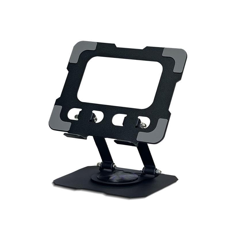 Tannero Carbon Steel 360-Degree Rotating Adjustable Tablet Stand for All Tablets (Black)