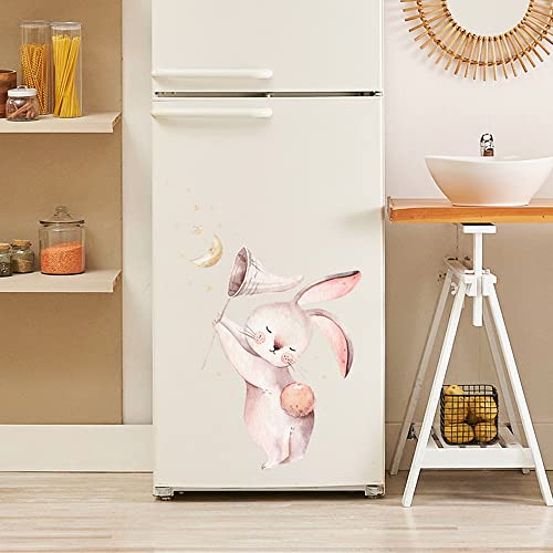 Vinilo decorativo conejo acuarela 17.3x25.6 pulgadas miniatura 2