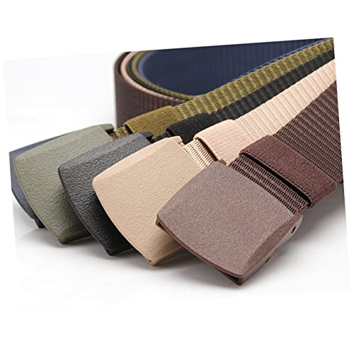 2pcs Canvas Waist Belt for Men Casual Belt Plastic Buckle Adjustable Breathable Nylon Material4