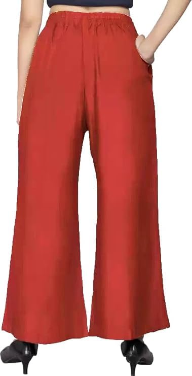 Image of BENKILS Women's Cotton Reyon Regular Fit Palazzo Pants - Available Size - M to 6XL