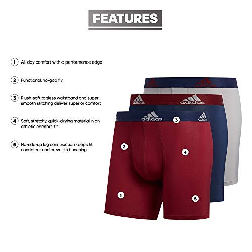 Image of adidas Men's Performance Boxer Brief Underwear (3-Pack)