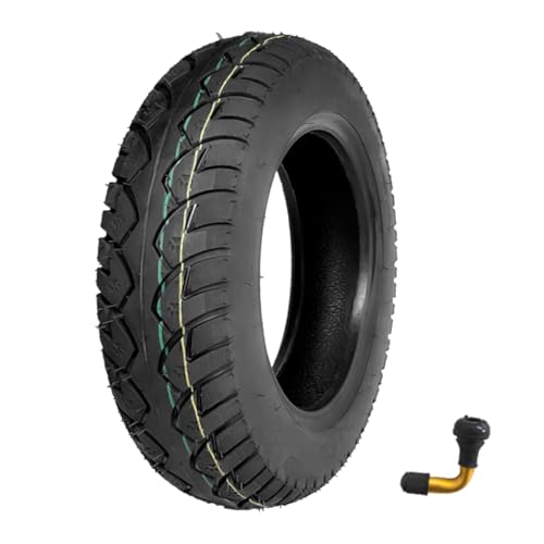 3.50-10 Scooter Tubeless Tire 10 Inch Electric Bike tire Tire for Front/Rear Replacement for Adly Breeze 50 and Sprint 50 and compatible with other 50cc Scooters [Bent Mouth Valve]