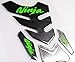 REVSOSTAR 5D Real Carbon Fiber, Motorcycle Decal Vinyl Tank Protector, Tank Pad for NJ 650 ZX636 ZX600 ZX-10R ZX14 ZX1400 ZX14R ABS 1000 ZX100 (Green)