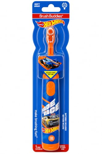 Brush Buddies Hot Wheels Kids Electric Toothbrush – Soft...