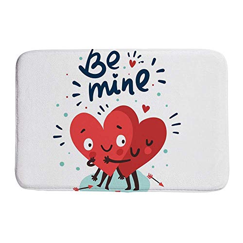 Tapis de bain velours rouge à cœurs pour réveiller votre déco - 2