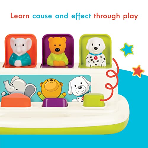 Battat – Cause-And-Effect Toy – Developmental Toy With Buttons & Colors – Color Sorting Animal Toys – For Kids, Toddlers, Babies – 18 Months + – Pop-Up Pals #TOP3