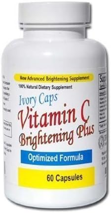 IvoryCaps Ivory Caps Vitamin C Skin Brightening Plus Skin Whitening Lightening Pills 100% Natural , No Side Affects
