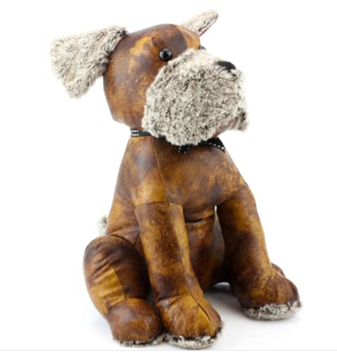 Assorted Doorstop Door Stop Stopper Filled Heavy Doorstop Faux Leather Novelty Wedge (Faux Leather Brown Sitting Dog Doorstop)