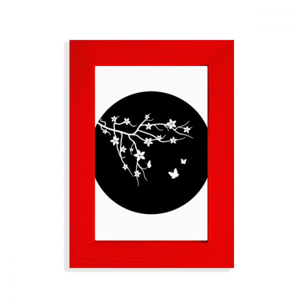 Cadre photo rouge Sakura Japan idéal pour créer une ambiance zen dans votre salon