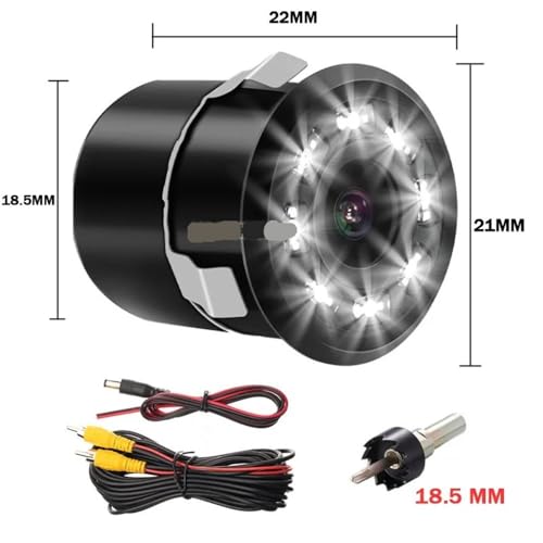 radar inverso Auto Video Sensore di Parcheggio 8 Telecamera di parcheggio Backup Reverse Backup Radar Detector Con Monitor Anteriore Auto Parcheggio Reverse Radar (Blu)