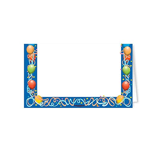 Stonehouse Collection Lot de 25 marque-places pour table d'anniversaire - Ballons de fête - Cartes de nom pour invités - Têtes de table - Cartes de nom (ballons #2) Cover