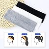 Sularpek Bandeau Cheveux Femme Homme Unisexe Antidérapant - 3 Pièces - Bandeaux Élastiques Sportifs pour Yoga, Running, Fitness, Cyclisme - Accessoires Cheveux Homme Femme (Noir/Classique) #4
