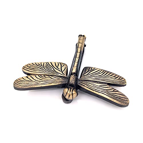 Solid Brass Antique Finish Dragon Fly Decorative Unique Front Door Knocker, Unique Door Knockers For Garden Wooden House Farmhouse, Home Décor Accessorie #TOP6
