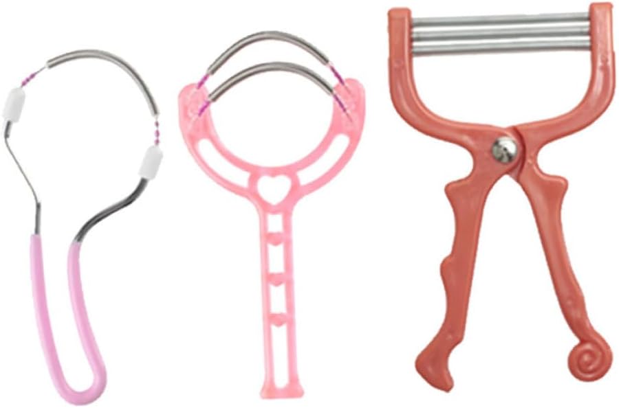 Quick Facial Hair Removal Dual Spring Epilators Hair Removal Device Stainless Steel for Head Cheeks Lip Chin Random Color