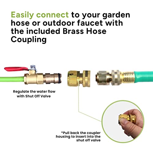 Equipmaxx Lightweight 20 Feet Solar Panel Cleaning Brush & Pole Water Fed Pole Kit Window Cleaner & Solar Panel Cleaning System Washing Equipment Tool Solution: Scrubber Brush & Hose Spray Washer #TOP2