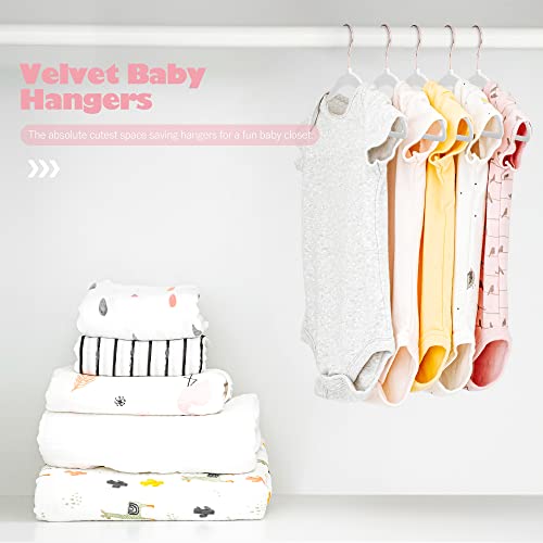 House Day Velvet Baby Hangers For Closet, Kids Hangers Velvet 60 Pack, Non Slip Toddler Hangers 11.8 Inch, Durable Childrens Hangers Newborn Hangers For Baby Clothes- White #TOP1
