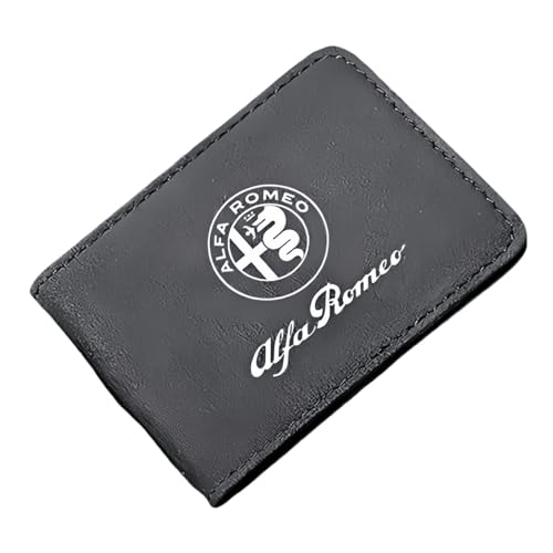 Leather Car Document Holder for Alfa Romeo Spider/Tonale/Junior/MiTo, Blocking ID Card Organizer, Driver License Wallet, Driver License Holder Leather, Auto Card Wallet, Car Accessories
