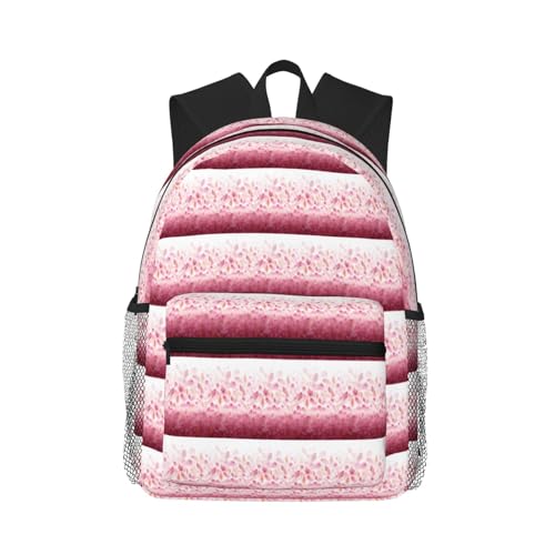Sac à dos randonnée léger Pink Petals pour gym et camping confortable