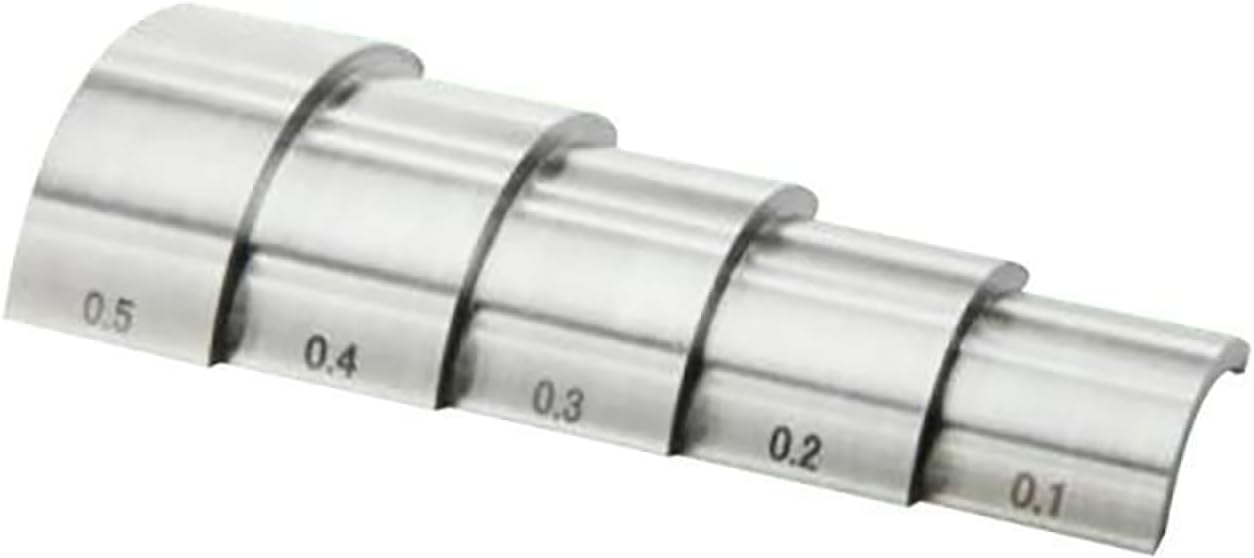 Professional-Grade Thickness Calibration Block - Portable Curved 5-Step Calibration Block, 0.1" 0.2" 0.3" 0.4" 0.5", Step Wedge Calibration Block,1018 Steel