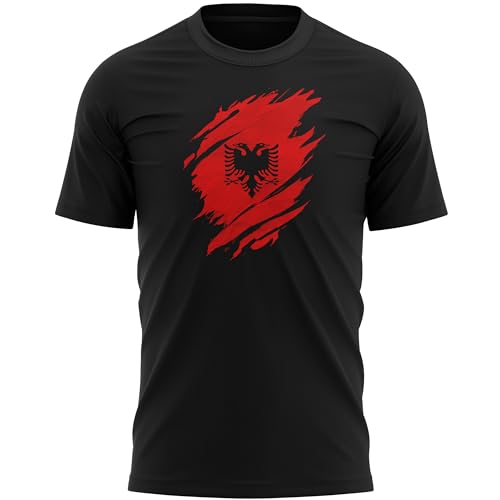 T-shirt Albanie Shkodër style déchiré parfait pour les jours de match de football