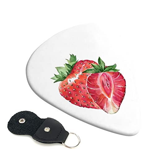 Strawberry Lot de 6 médiators pour guitare acoustique, guitare électrique, basse, ukulélé – fins, moyens et épais - Les Beatles, Paul McCartney, John Lennon, RIngo Starr, George Harrison Strawberry Lot de 6 médiators pour guitare acoustique, guitare électrique, basse, ukulélé - fins, moyens et épais