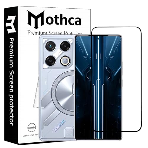 Image of Mothca Military-Grade Tempered Glass Screen Protector Compatible for Infinix GT 20 Pro with Edge to Edge Coverage - Case Friendly, Anti-Scratch & Bubble-Free Installation Kit