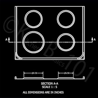 Kitchen Basics 101 Made in the USA, Porcelain Drip Pan Set Replacement for Whirlpool Amana Maytag W10288051 : 2 ea 6” 93169204b and 8" 93169205b, AP4507828,1874987, 4396070, 4396072, AH2377787