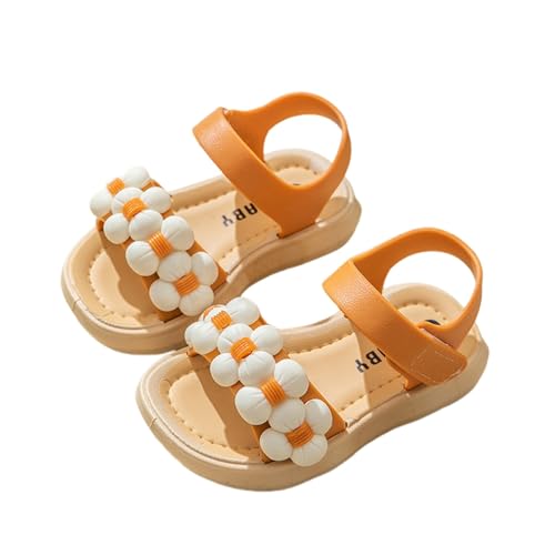 Niña Sandalias De Verano Ligeras Cuero Ligero Pies Descalzos Con Punta Cerrada Suela Suave Semiabierta Antideslizantes Caminar Al Aire Libre Chanclas Para NiñOs