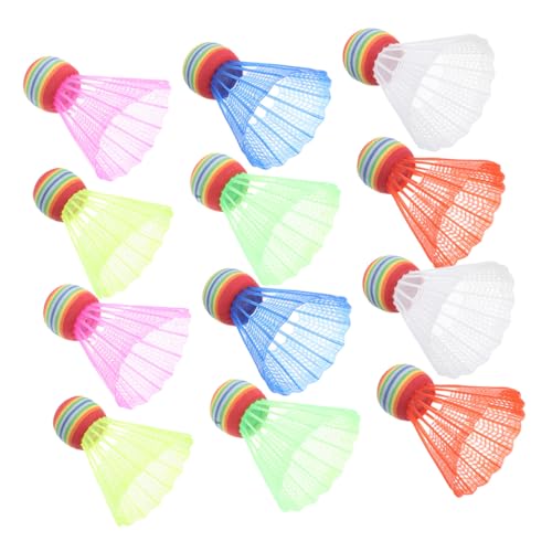 Alasum 30 Piezas Volante Bádminton para Diseño Cabeza Grande Colores Brillantes Ligero y Fácil de Transportar para Actividades Interiores y Exteriores Familiares