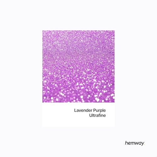 Hemway Glitter Paint Additive Glitter Crystals for Acrylic Paint, Interior & Exterior Walls, Wood, Varnish, Furniture, Matte, Gloss, Satin, Silk - 100g / 3.5oz - Lavender Purple