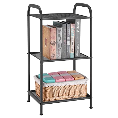 Image of MAX Houser Storage Rack with Shelf,Industrial Style Extendable Plant Stand, Standing Shelf Units for Kitchen, Bathroom, Office,Living Room, Balcony, Kitchen (Charcoal Gray, 3 Tier)