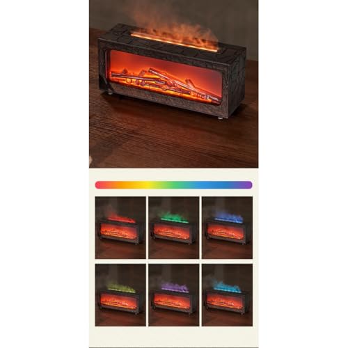 Mini diffuseur huiles essentielles humidificateur cheminée télécommande feu camp