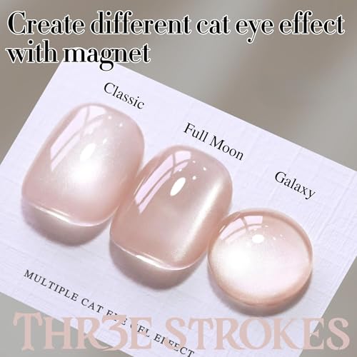 Image of THR3E STROKES 9D Glitter Cat Eye Magnetic Nail Polish Gel Art Manicure DIY at Home Soak Off UV Gel 7.5ML (CE14, 7.5ML)