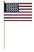 WINDSTRONG Lot of -100-4x6 Inch US American Hand Held Stick Flags Safety Ball Top Made in The USA