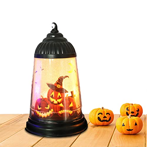 ハロウィン ポータブル ランタン - ポータブル電池式常夜灯ハロウィンランタン,面白い LED ランタン ハロウィン デコレーション パンプキン キャット付き Deyrosのサムネイル