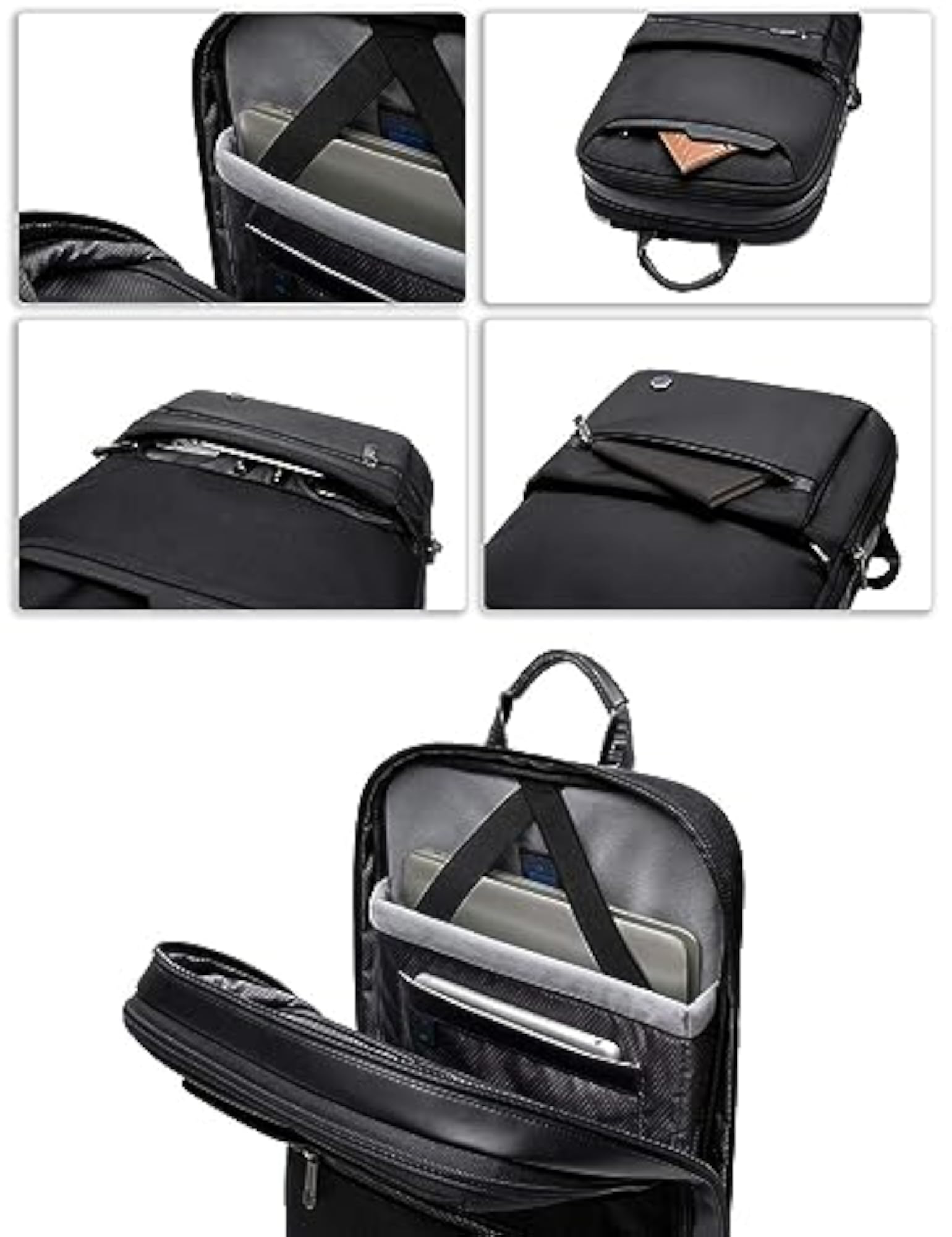 Men's Waterproof Business Laptop Backpack, Expandable